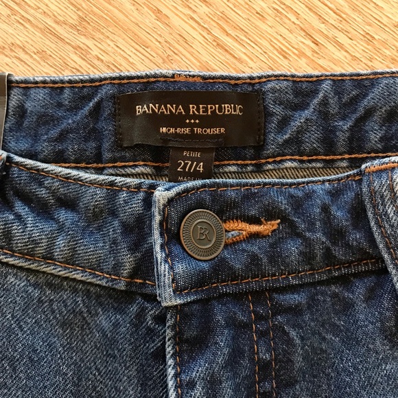 NWT Banana Republic Petite Luxe Jean High-Rise Trouser 27/4 - Picture 6 of 12